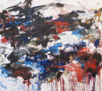 Spell Practice III (文字も演習), oil on canvas, 45" x 50", 2022