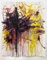 Drapery of Fleeting, oil on canvas, 66.5" x 54" (scroll piece), 2025
