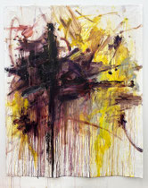 Drapery of Fleeting, oil on canvas, 66.5" x 54" (scroll piece), 2025