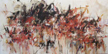 If The Window Had a Gate（あの窓に柵があったら）, oil on canvas, 58" x 114", 2021