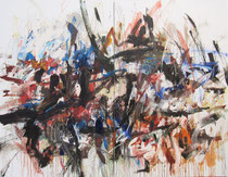 Fragmented Language（細分化したことば）, oil on canvas, 60" x 80" (diptych), 2021