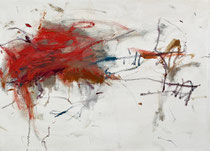 Skeletal Cotton, oil on canvas, 26" x 36", 2024