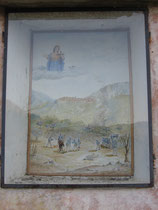 Il quadro sulla parete Nord della chiesetta di S.Elena