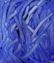 Blau 2, 40 x 50cm, Öl auf Holz  (2017)