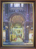 Mädler Passage Leipzig,Wolfgang Kästner, Öl auf Leinwand, 50x70