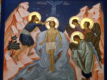 9 - le baptême du Christ - dimensions 57x49 - novembre 2021 