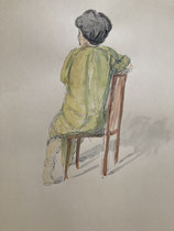 Federzeichnung, Aquarell, A2