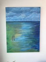 Produkt-Nummer: Bi3 Kinder am Strand, 60x80, Acryl auf Leinwand, Preis CHF 150