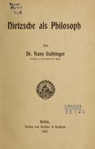 Nietzsche als Philosoph