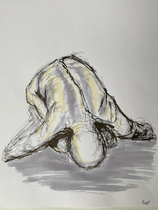 Federzeichnung, laviert, A3