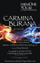 Mai 2019 :  Carmina Burana de Carl Orff  & Brahms - Liebeslieder Walzer op.52