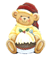 トールペイントで描いたクリスマスベアー