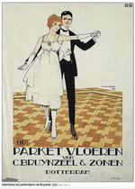 Advertentie voor parketvloeren van Bruynzeel, 1921