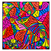 Bordel 20cmx20cm toile Acrylique POSCA