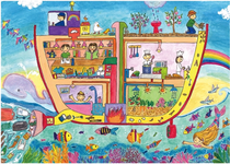 第13回夏休みエコ絵画コンクール千葉県教育長賞作品(生徒作品)