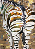 第６３回全日本学生美術展　特選作品　半紙や布のコラージュ作品