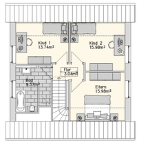 Dachgeschoss -Haus Wangerland-