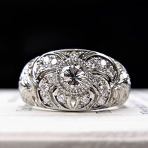 PT フィレンツェ彫り0.5ct ダイヤ R  (フルオーダー)