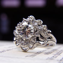 PT 1.0ct ダイヤリング  (セミオーダー)