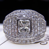 PT 1.5ct ラディアントカット ダイヤリング  (フルオーダー)