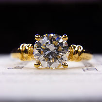K18 1.0ct ダイヤリング  (セミオーダー)