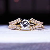 K18 0.3ct ダイヤリング  (セミオーダー)