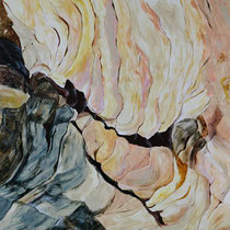 STEINERNE TERRASSEN  -  80x80 cm, Pigmente und Acryl auf Leinwand