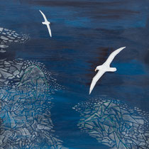 ANTARCTICA  -  80x80 cm, Pigmente und Acryl auf Leinwand