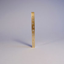 N°218 ANHÄNGER - Aus 925/- Sterlingsilber & 900/- Gelbgold fein mattiert mit vielen kleinen Brillanten die zusammen 0,12 Carat wiegen.