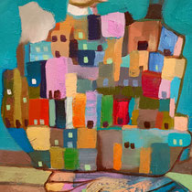 Nr.8-"Ciutat Vaixell" 48 x 36 cm oli sobre tela 450 €