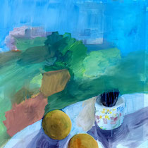 Nr.17 "Natura i cafè" 50 x 50 cm acrílic sobre tela 420 €