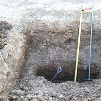 Under earth the shaft is tilted.