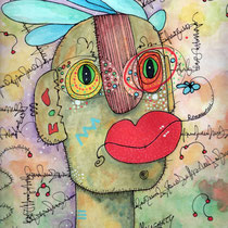 "Renouveau" sur papier aquarelle (300g grain fin sur format 24x32 cm) - Malagarty