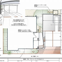 提案資料、駐車場の増設と不要な植物の撤去、のり面の人工芝による雑草対策をご依頼頂きました。