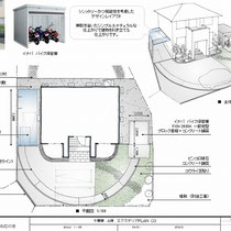 提案資料、初回の訪問時にいろいろお話を伺いまして、お住いの玄関を中心に円形となるようなデザインを意識してみました。