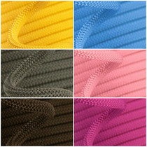Knitted Cord: gelb - grau - braun / blau - rosa - fuchsia