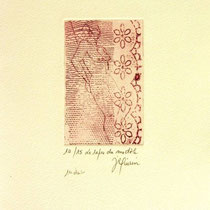 * 1067-Gravure,estampe nu :  Le repos du modèle
