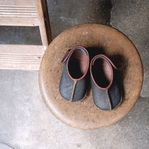 baby moccasin 12cm /indigo x choco