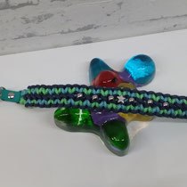 "Wide Solomon Color Change" mit verstellbarem Biothaneverschluß und Beads, Typ 2
