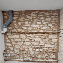 Mur en pierre intérieur sur Montpellier