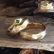 Trauringe Gelbgold Lagenoptik