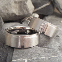 Trauringe Palladium mit Brillanten