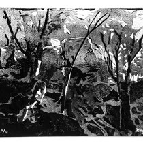 La forêt des fées - Linogravure