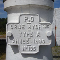 Détail de la grue hydraulique - Gare de Saint-Léonard-de-Noblat