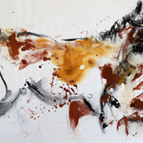Grand équide pariétal, 60x80cm
