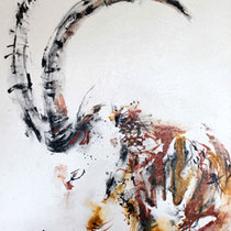 Bouquetin pariétal, 65x50cm