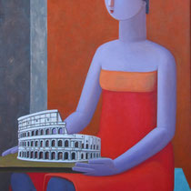 Domenico Lasala, L'amante italica, 2011, olio e acrilico su tela, 60x80 cm