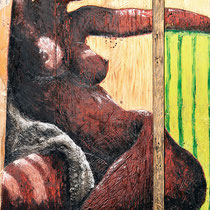 Angelo Petrucci, Africa, 2011, olio su tavola, 82x95 cm
