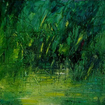 Ivo Stazio, Ristagno, 2011, olio su tela, 40x40 cm