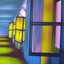 Paola Adornato, Il guardiano delle finestre, 2008, 90x70 cm